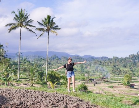 enjoy the rice fields view